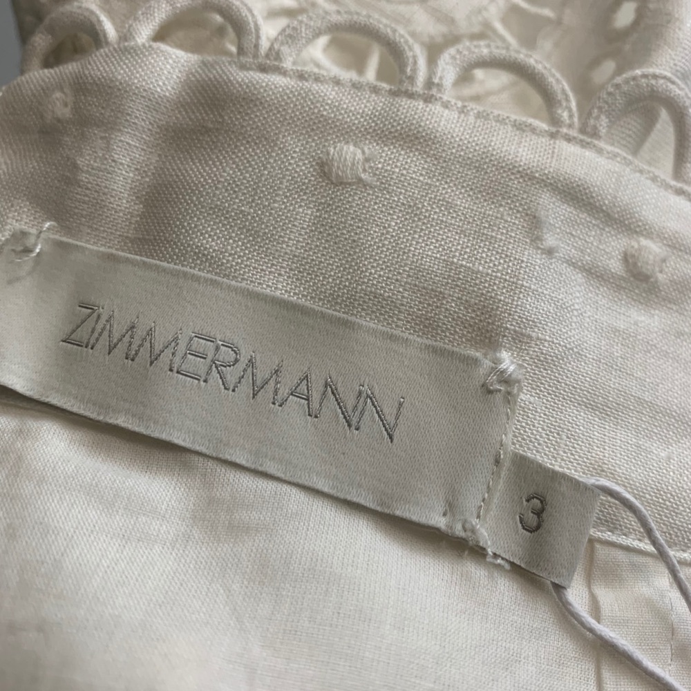 Zimmermann Bellitude Scalloped Eyelet Linen Shorts - Picture 12 of 14